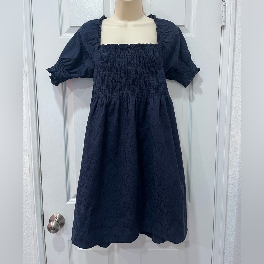 Hill House Nap Mini Dress in Athena in Navy Brocade-Limited Edition-Size M - EUC - Picture 3 of 12